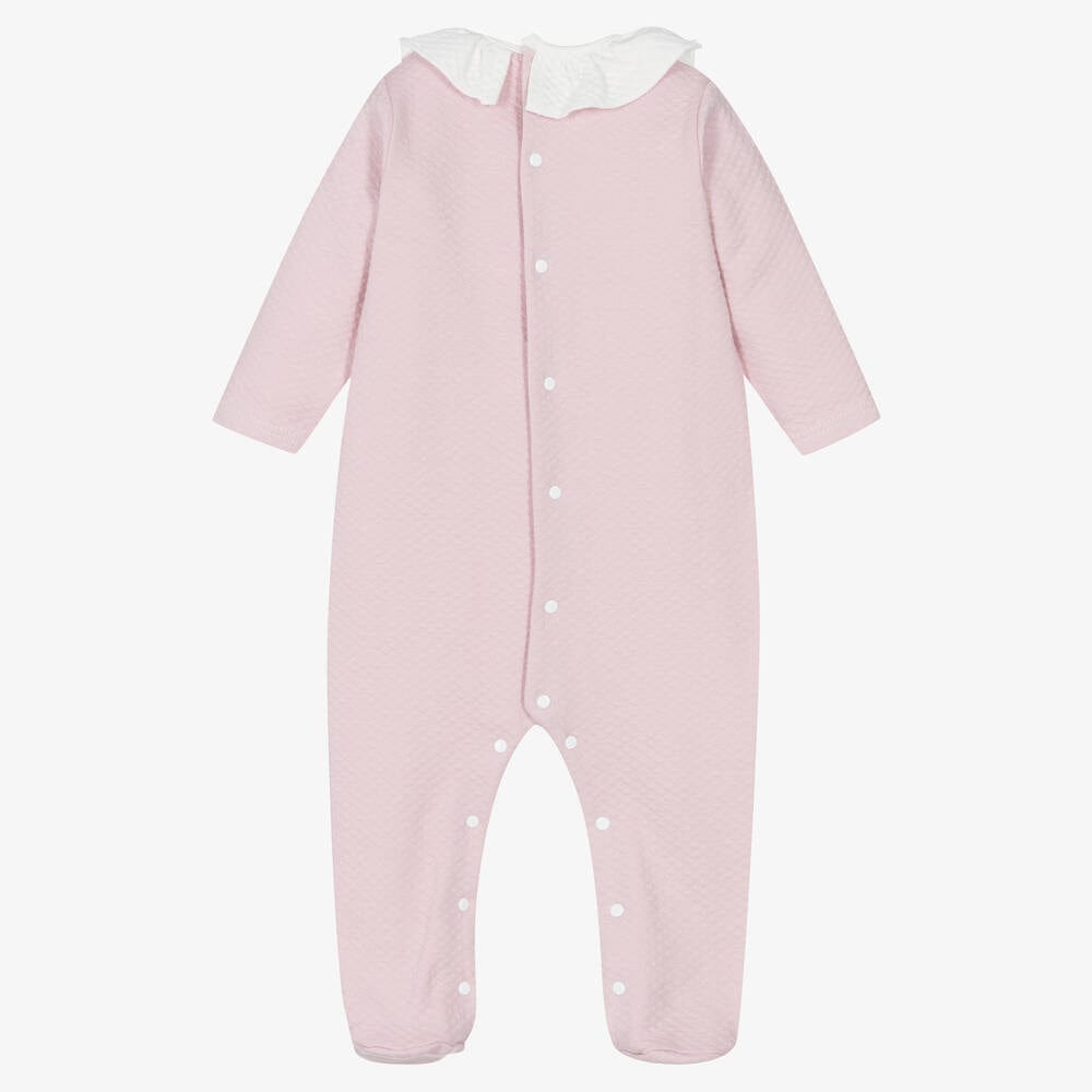 Babidu Babygrow Babidu Girls Dusty Pink & Cream Babygrow