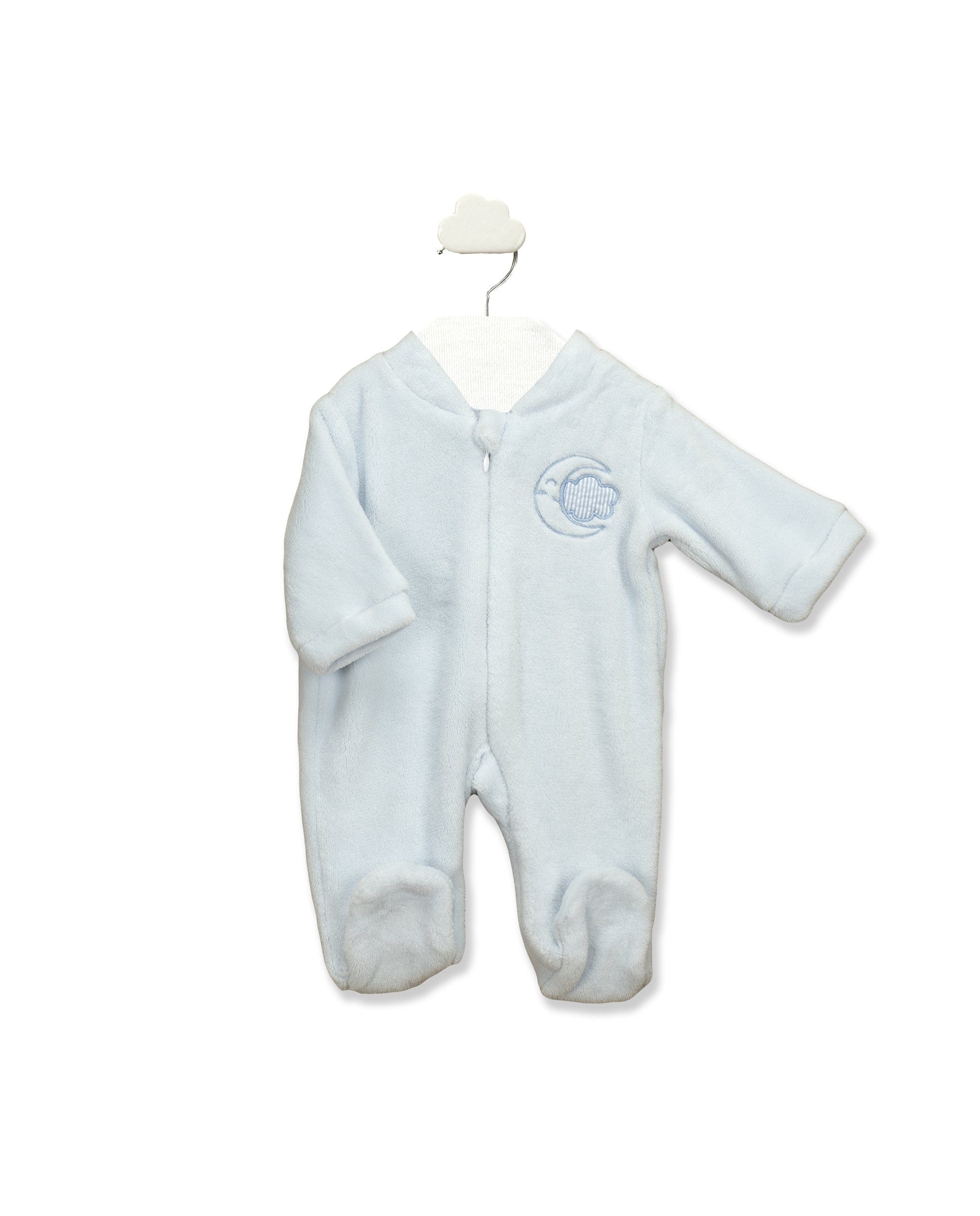 Babidu Babygrow Babidu Soft Blue Fleece Babygrow