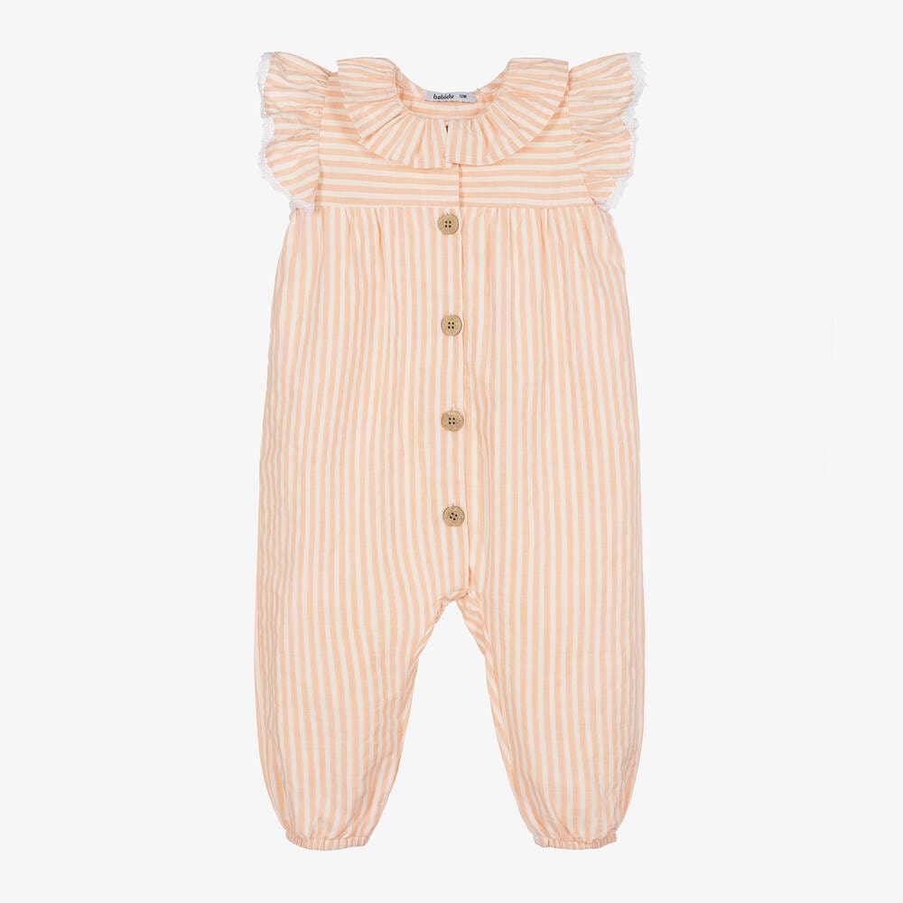 Babidu Jumpsuit Babidu Peach & White Jumpsuit