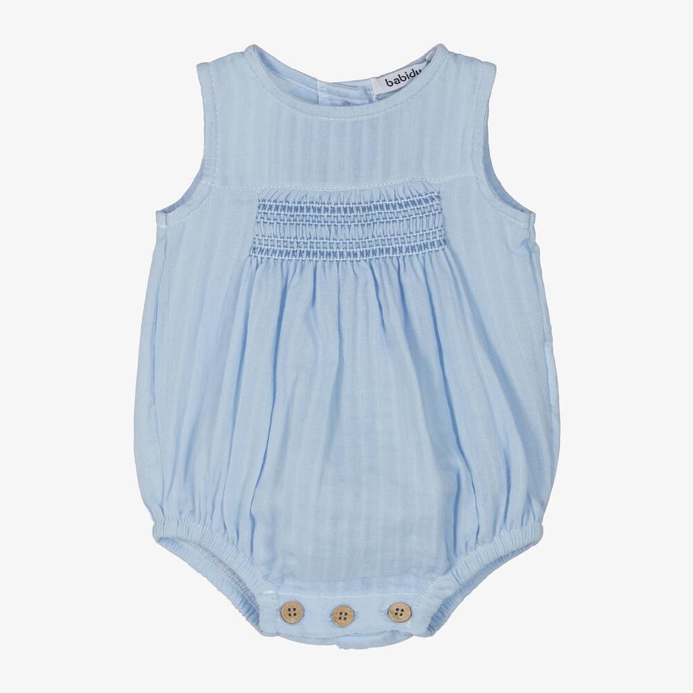 Babidu Two piece set Babidu Blue Smocked Romper