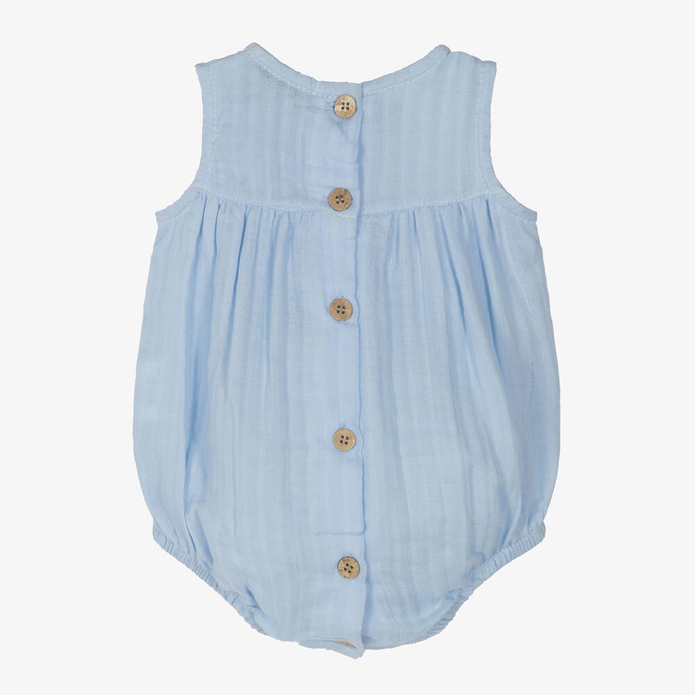 Babidu Two piece set Babidu Blue Smocked Romper