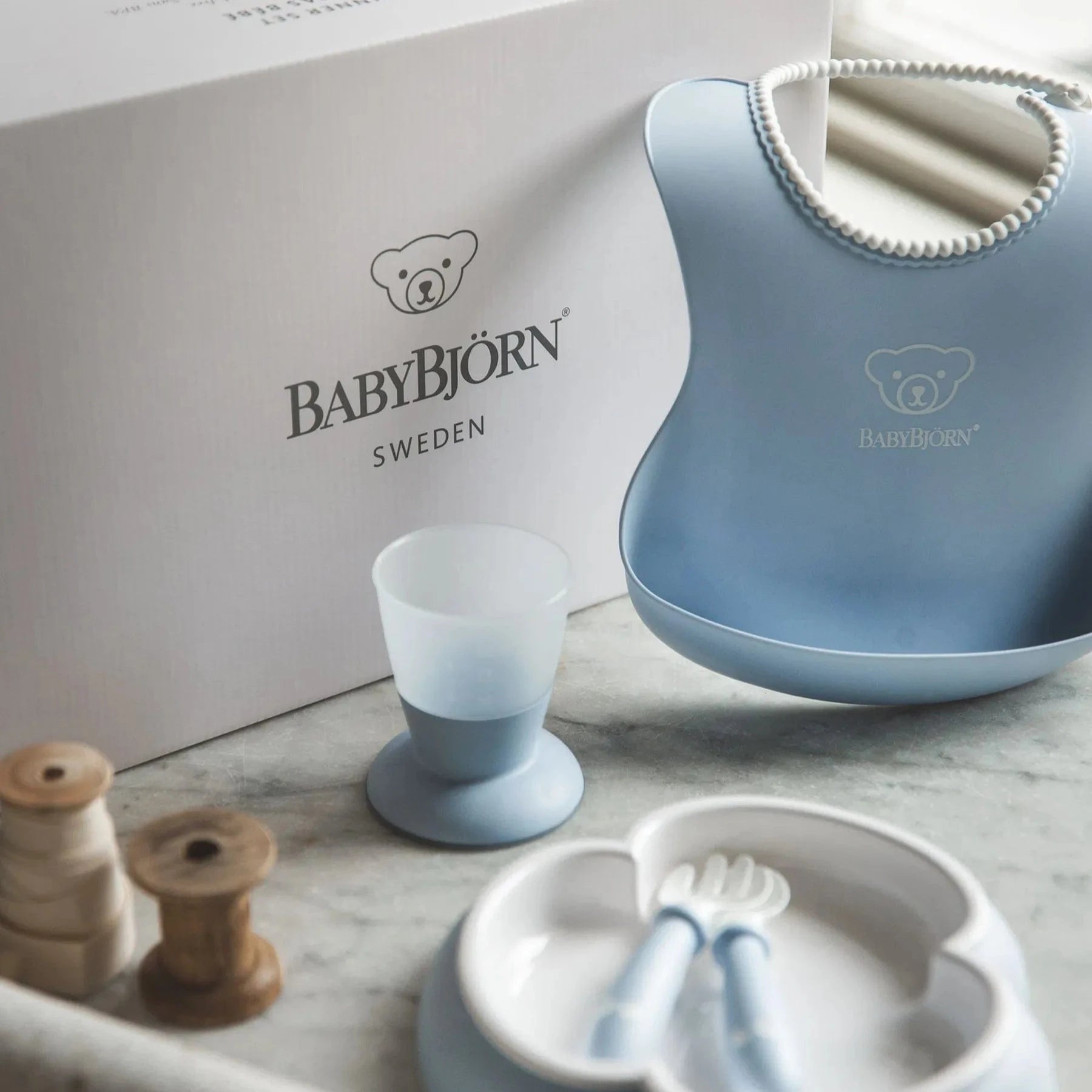 Baby Björn Feeding Accessories BabyBjorn - Powder Blue Baby Dinner Set