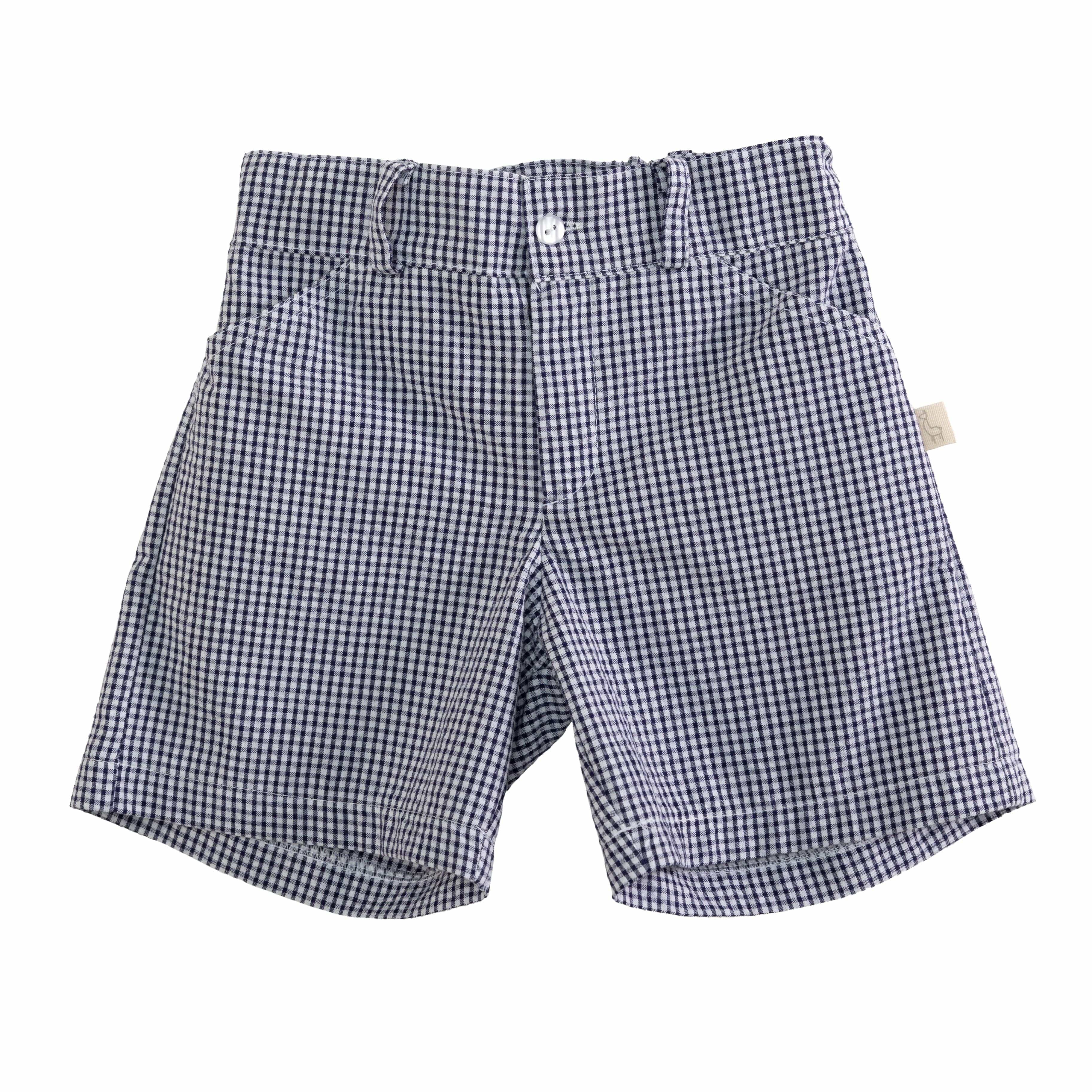 Baby Gi Romper Baby Gi Boys White & Navy Gingham Shorts and Top