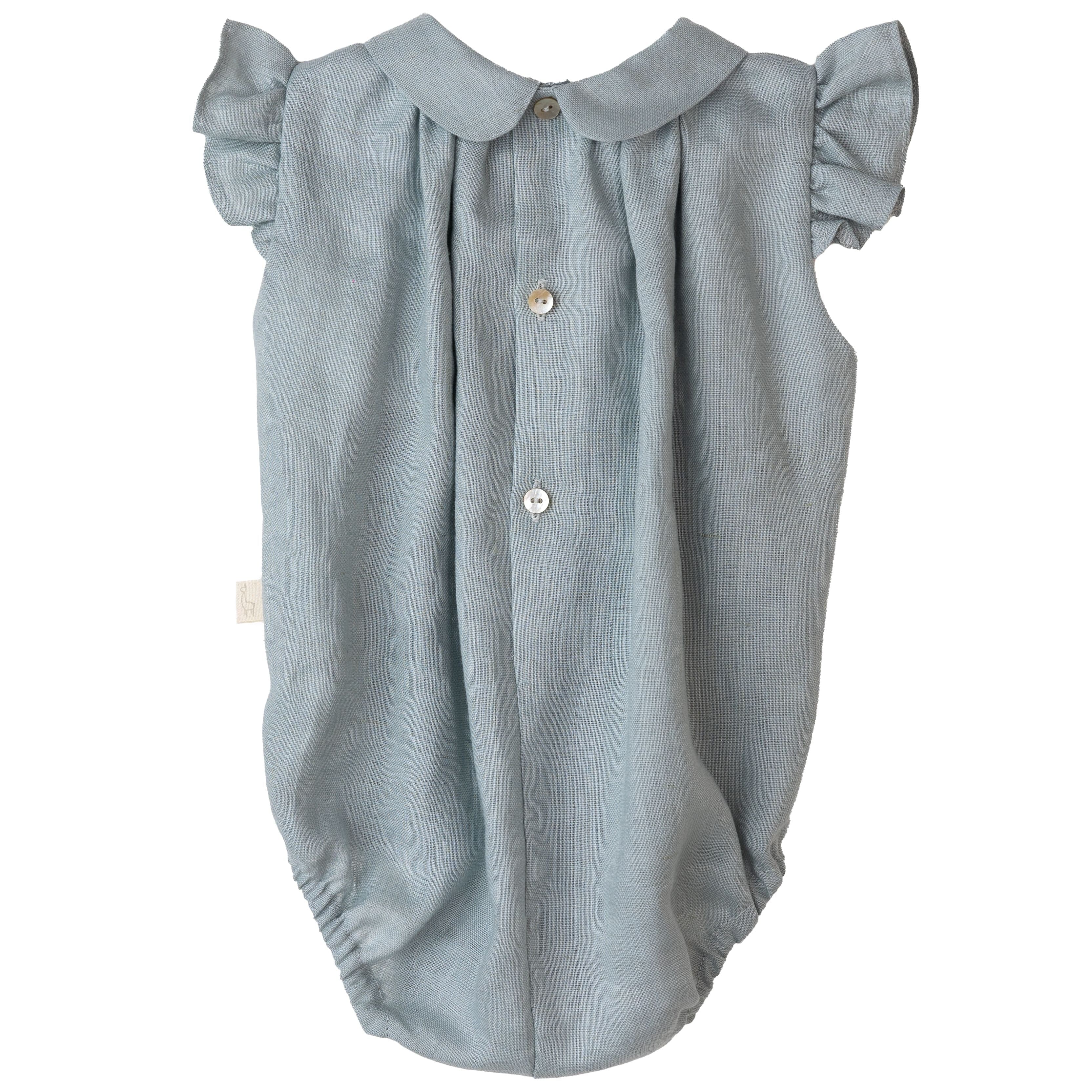 Baby Gi Romper Baby Gi Girls Misty Blue Romper