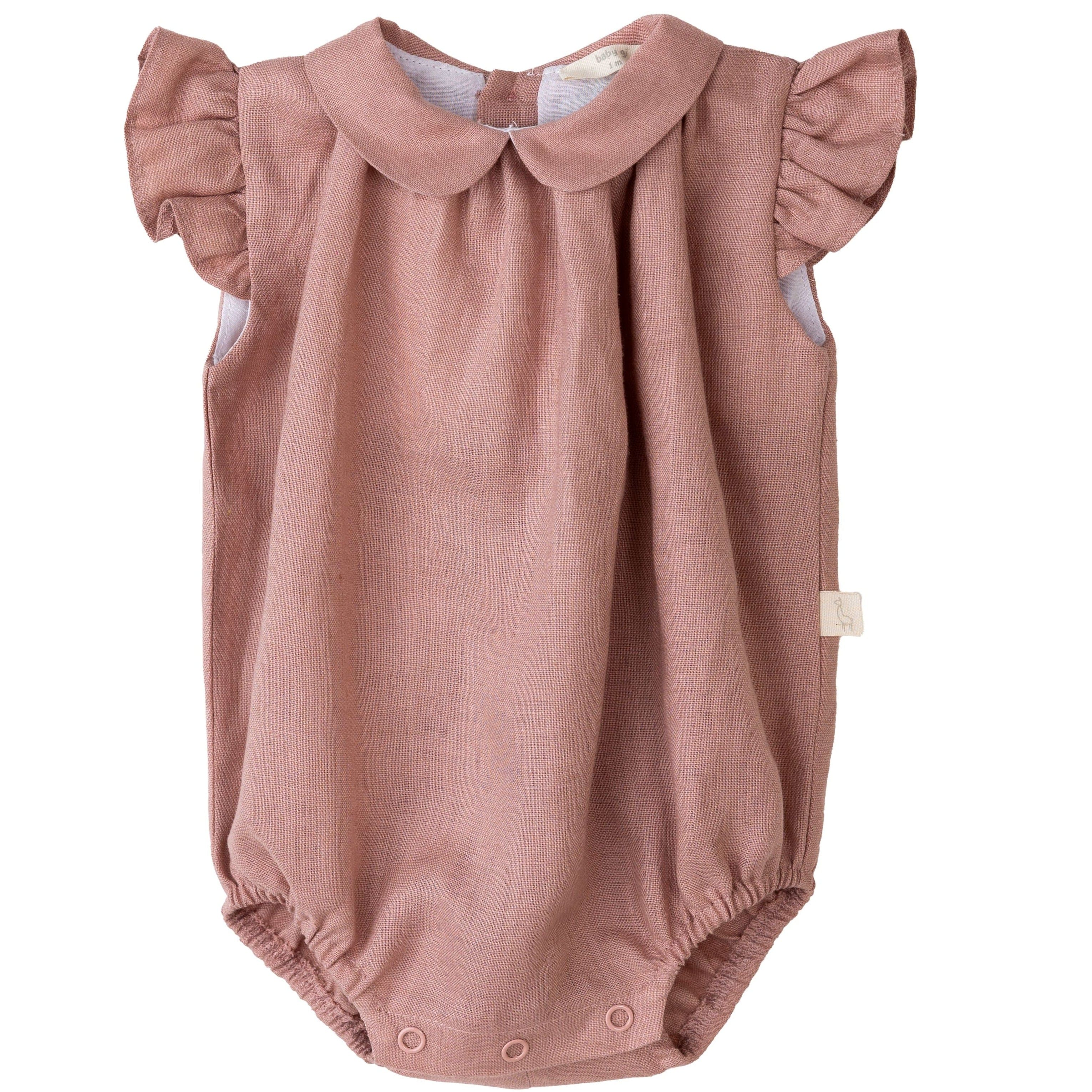 Baby Gi Romper Baby Gi Girls Misty Rose Romper