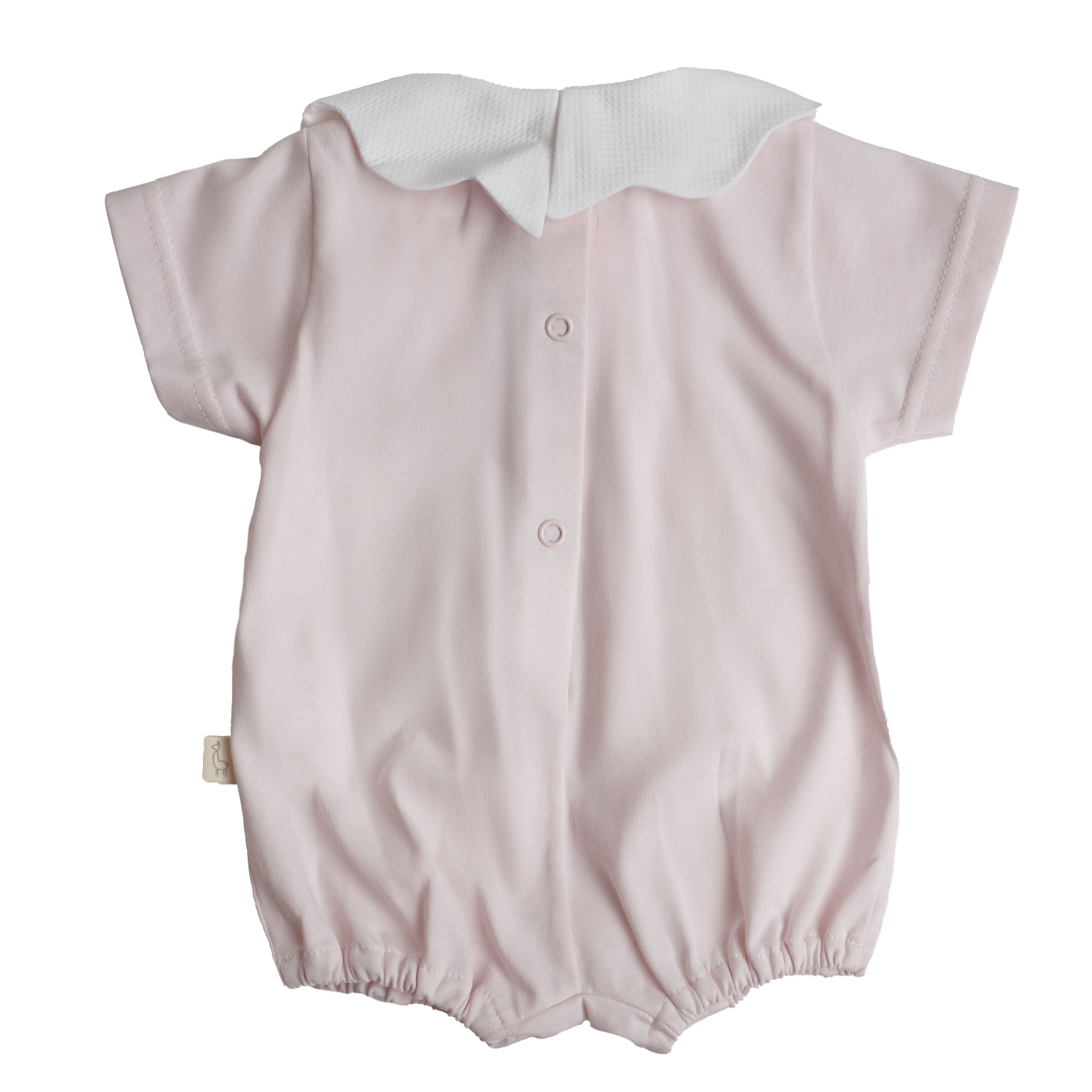 Baby Gi Romper Baby Gi Girls Pink & White Romper