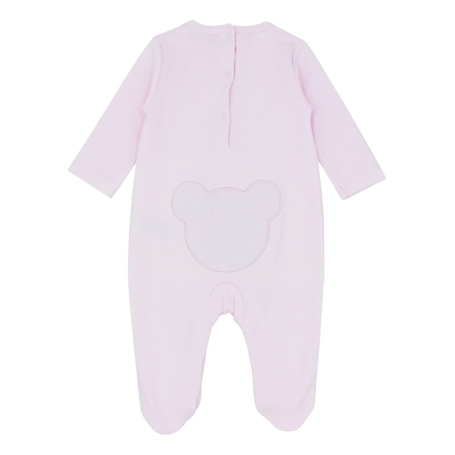 Blues Baby Babygrow Blues Baby Baby Pink Velour Babygrow with Bear