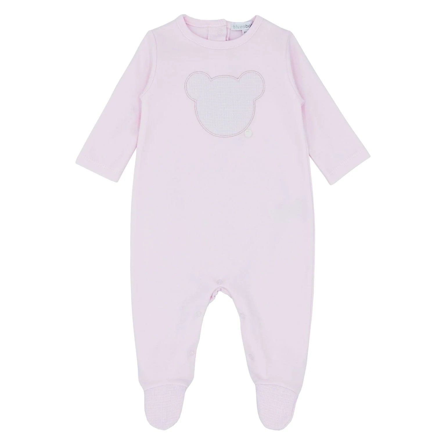 Blues Baby Babygrow Blues Baby Pink Cotton Bear Babygrow