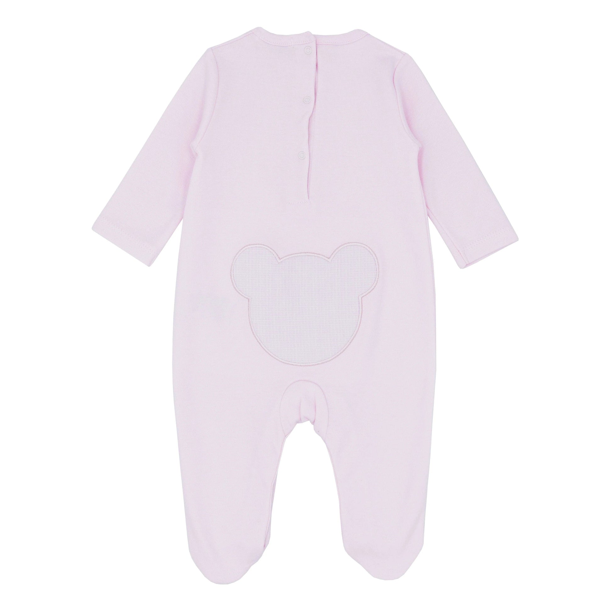 Blues Baby Babygrow Blues Baby Pink Cotton Bear Babygrow