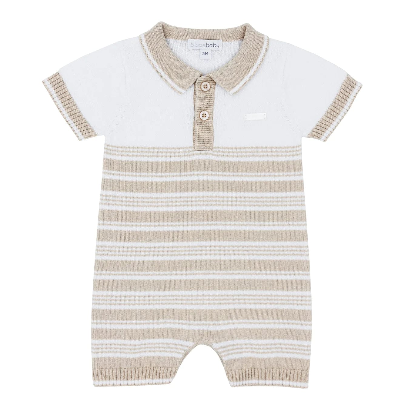 Blues Baby Romper Blues Baby Beige and White striped romper