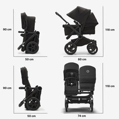 Bugaboo Prams & Pushchairs Bugaboo Donkey5 Duo - Midnight Black