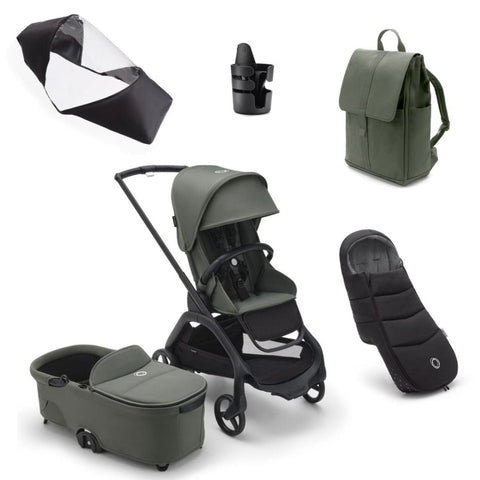 Bugaboo Prams & Pushchairs Bugaboo Dragonfly Essential Bundle - Forest Green