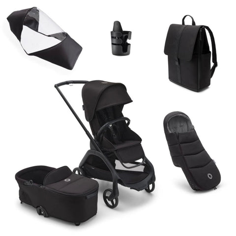 Bugaboo Prams & Pushchairs Bugaboo Dragonfly Essential Bundle - Midnight Black