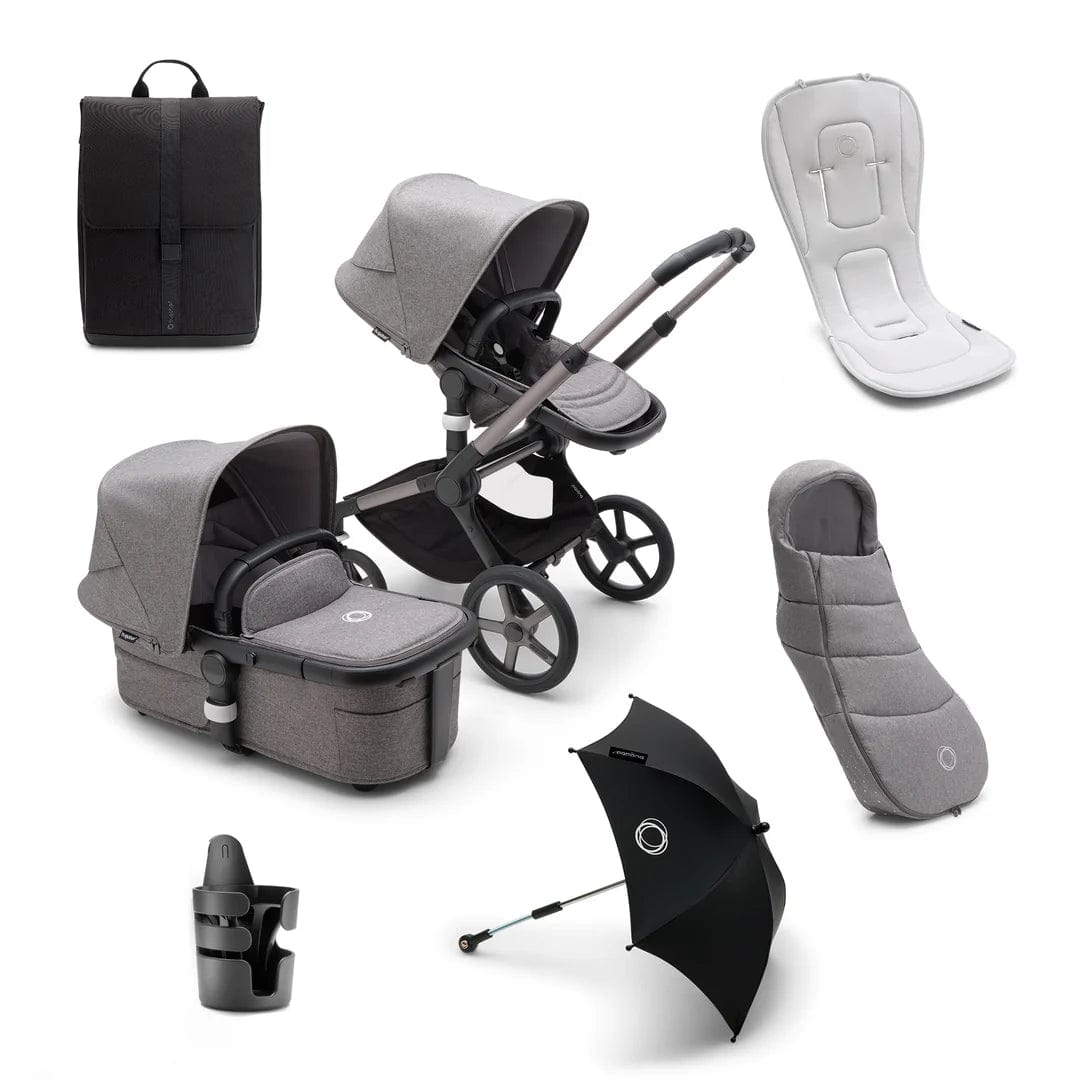 Bugaboo Prams & Pushchairs Bugaboo Fox 5 Complete Bundle - Grey Melange