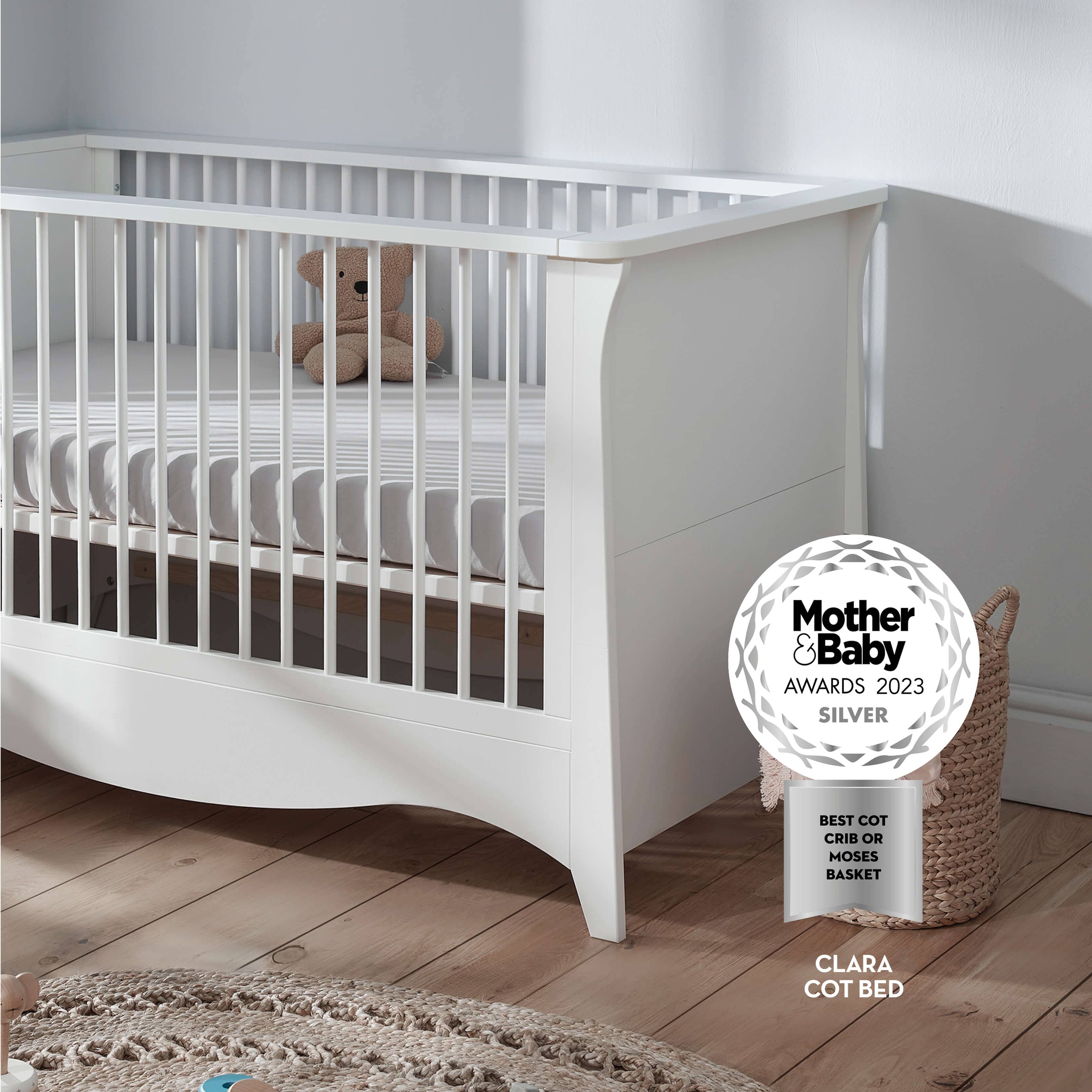 Cuddleco Cot & Cot Bed CuddleCo Clara CotBed - White