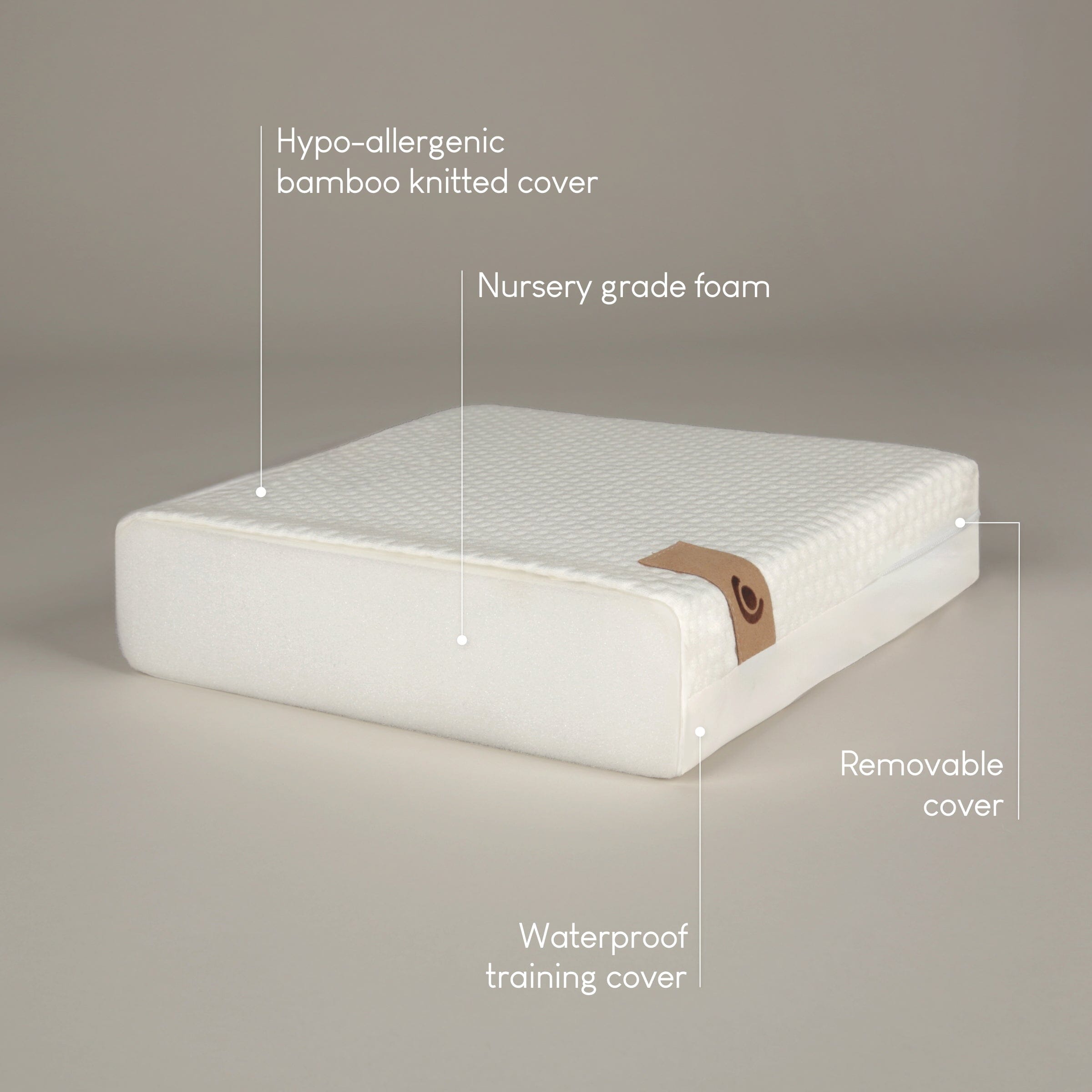 CuddleCo Mattress CuddleCo Lullaby Hypo-Allergenic Bamboo Foam Cot Bed Mattress