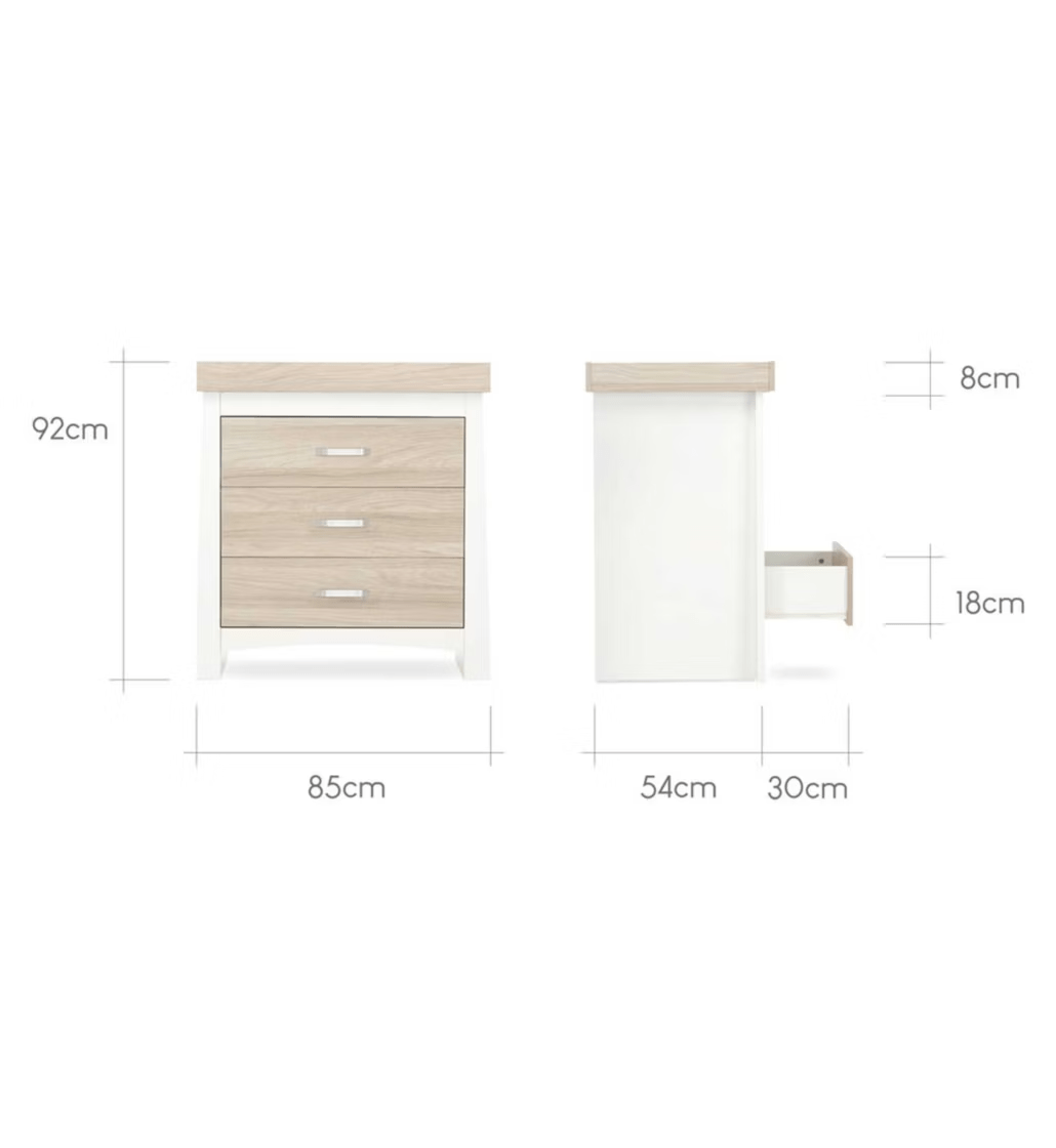 Cuddleco Nursery Furniture CuddleCo Ada 2 Piece Nursery Furniture Set - White/Ash