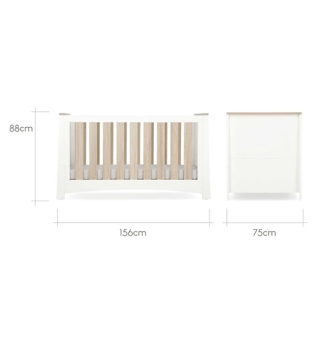 Cuddleco Nursery Furniture CuddleCo Ada 2 Piece Nursery Furniture Set - White/Ash