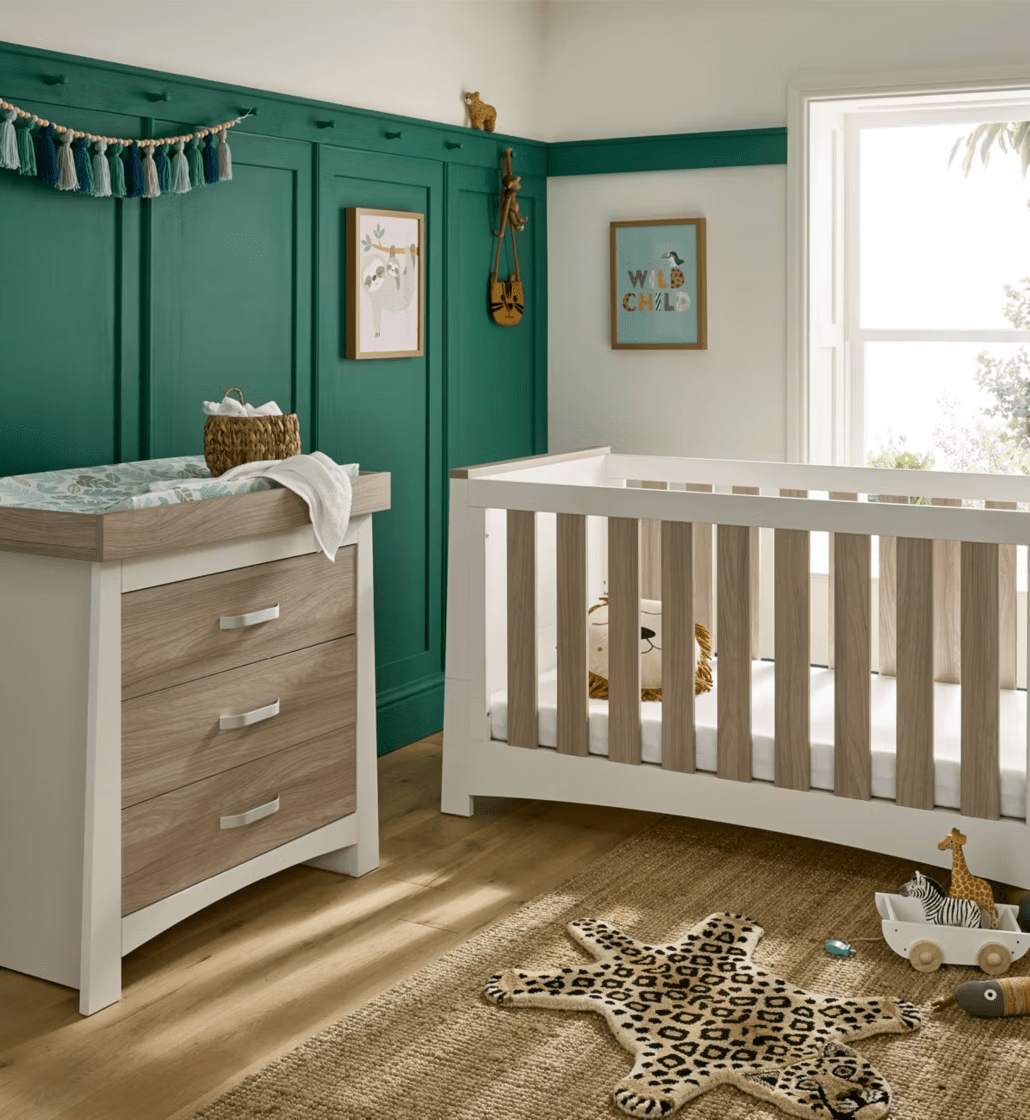 Cuddleco Nursery Furniture CuddleCo Ada 2 Piece Nursery Furniture Set - White/Ash