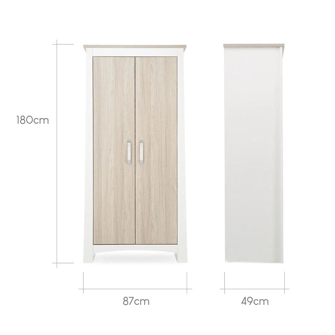 Cuddleco Nursery Furniture CuddleCo Ada Double Wardrobe - White/Ash