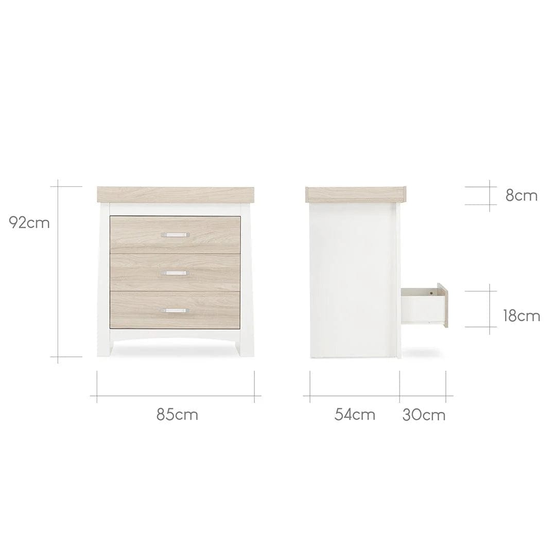 Cuddleco Nursery Furniture CuddleCo Ada Dresser & Changer - White/Ash (Copy)