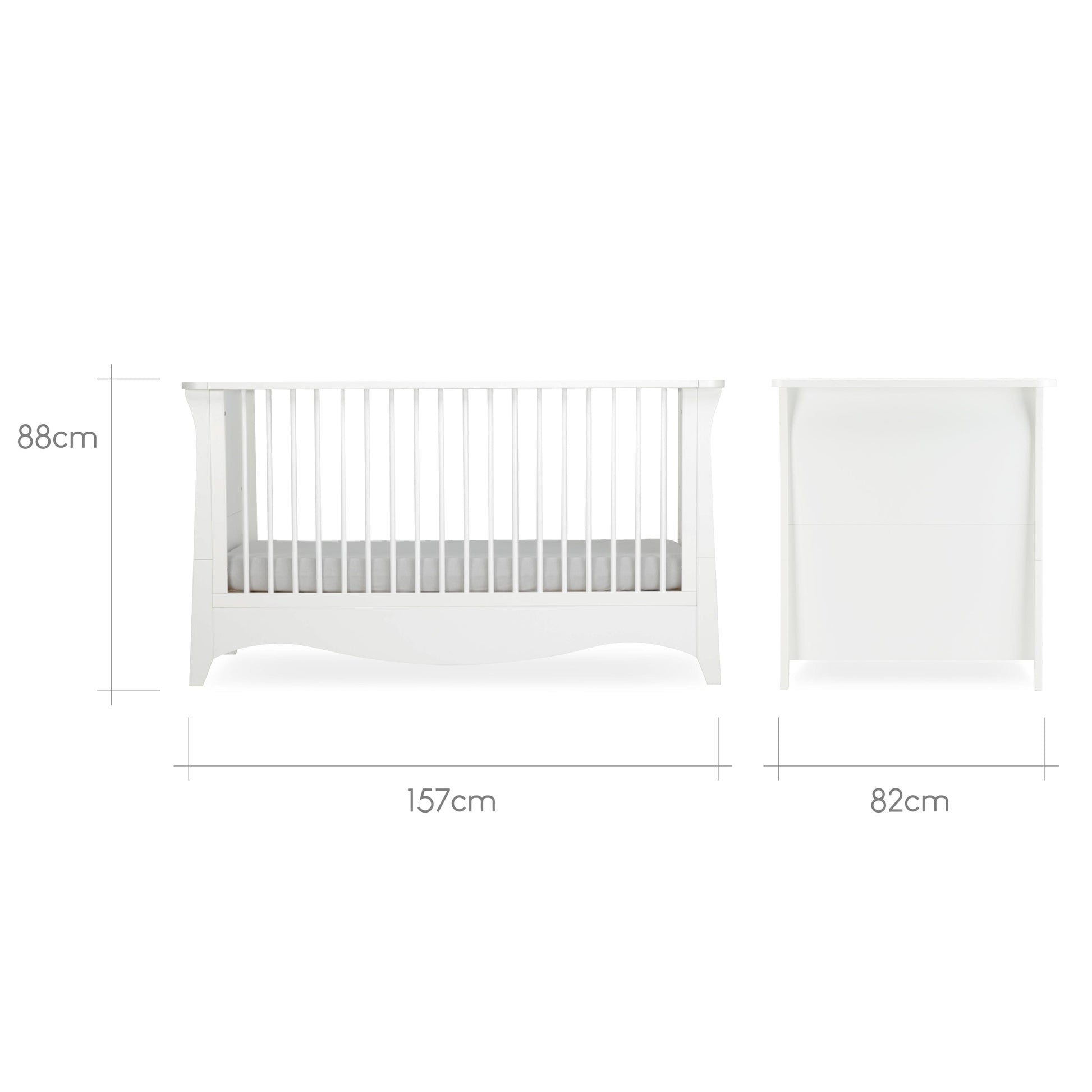 Cuddleco Nursery Furniture CuddleCo Clara 2 Piece Nursery Furniture Set - White