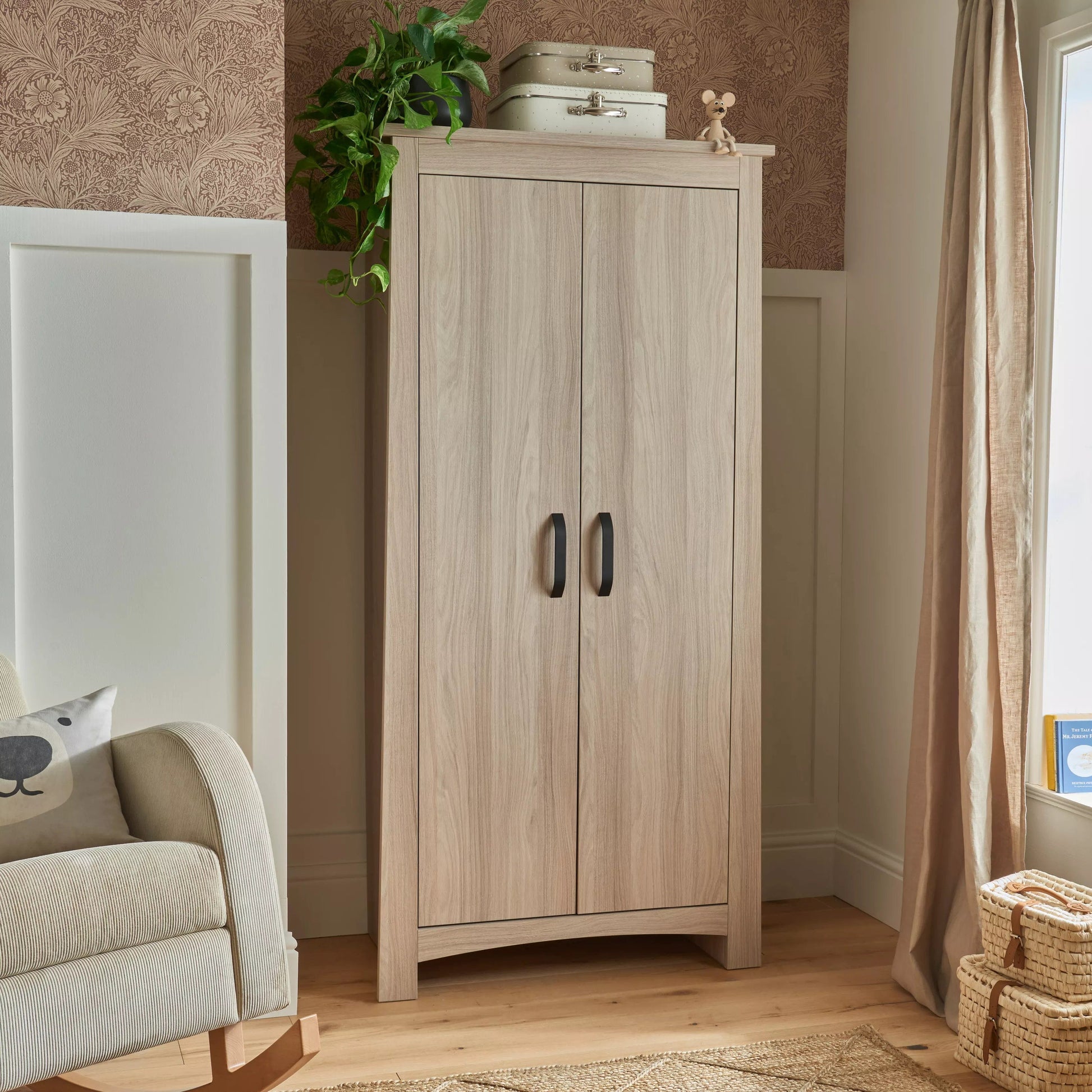 Cuddleco Nursery Furniture CuddleCo Isla Double Wardrobe - Ash