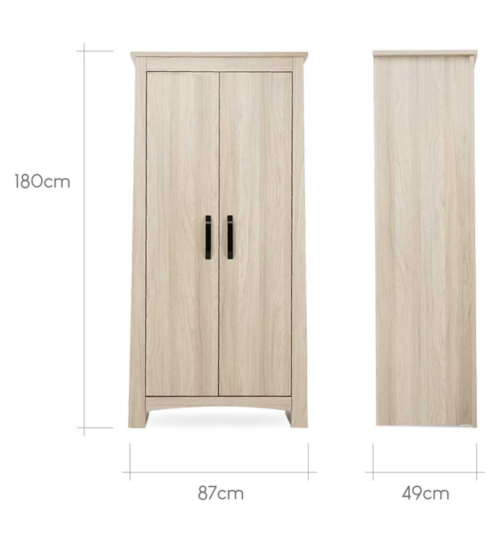 Cuddleco Nursery Furniture CuddleCo Isla Double Wardrobe - Ash