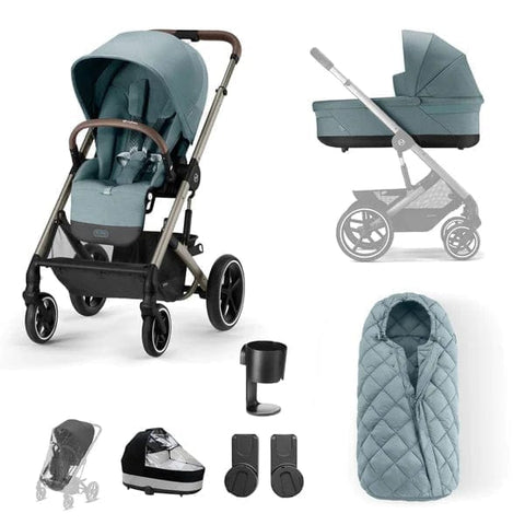 Cybex Prams Blue Cybex Balios S Lux Essential Bundle - Sky Blue