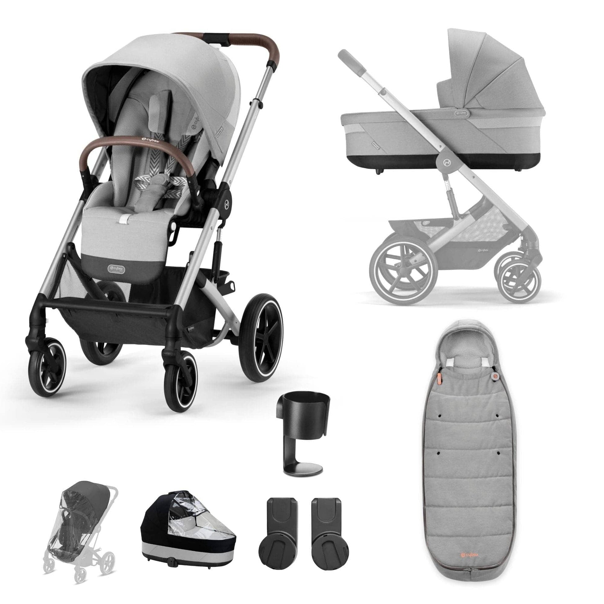 Cybex Prams Cybex Balios S Lux Essential Bundle - Lava Grey