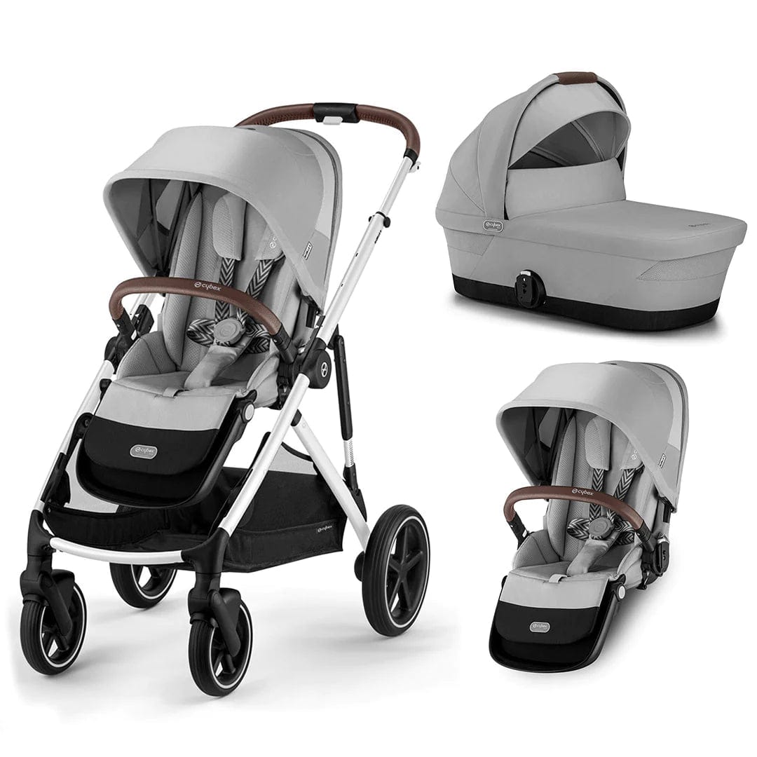 Cybex Prams Lava Grey / Silver Frame / With Carrycot Cybex Gazelle S Duo Pushchair 2023