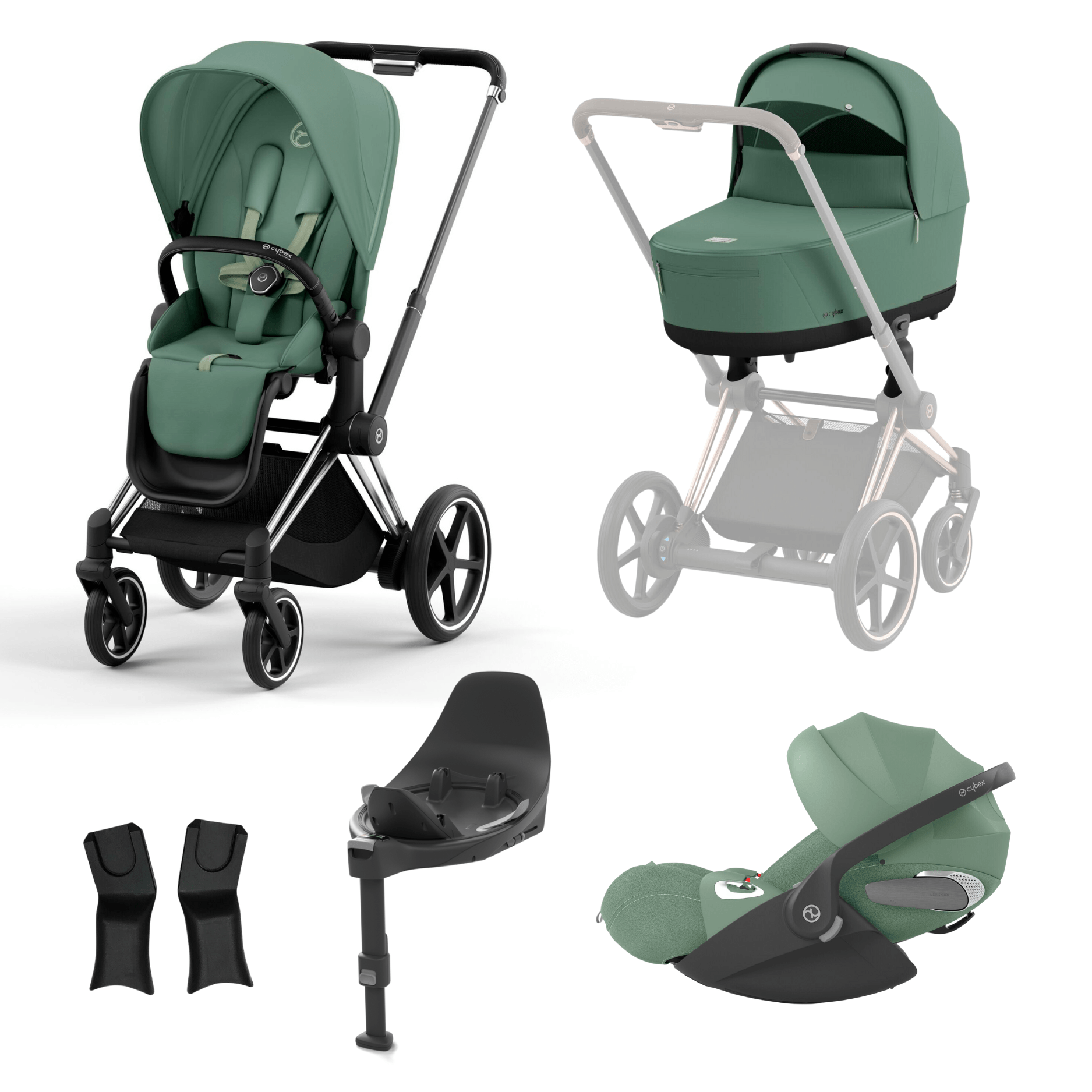 Cybex Prams & Pushchairs Cybex ePriam Chrome Black Bundle