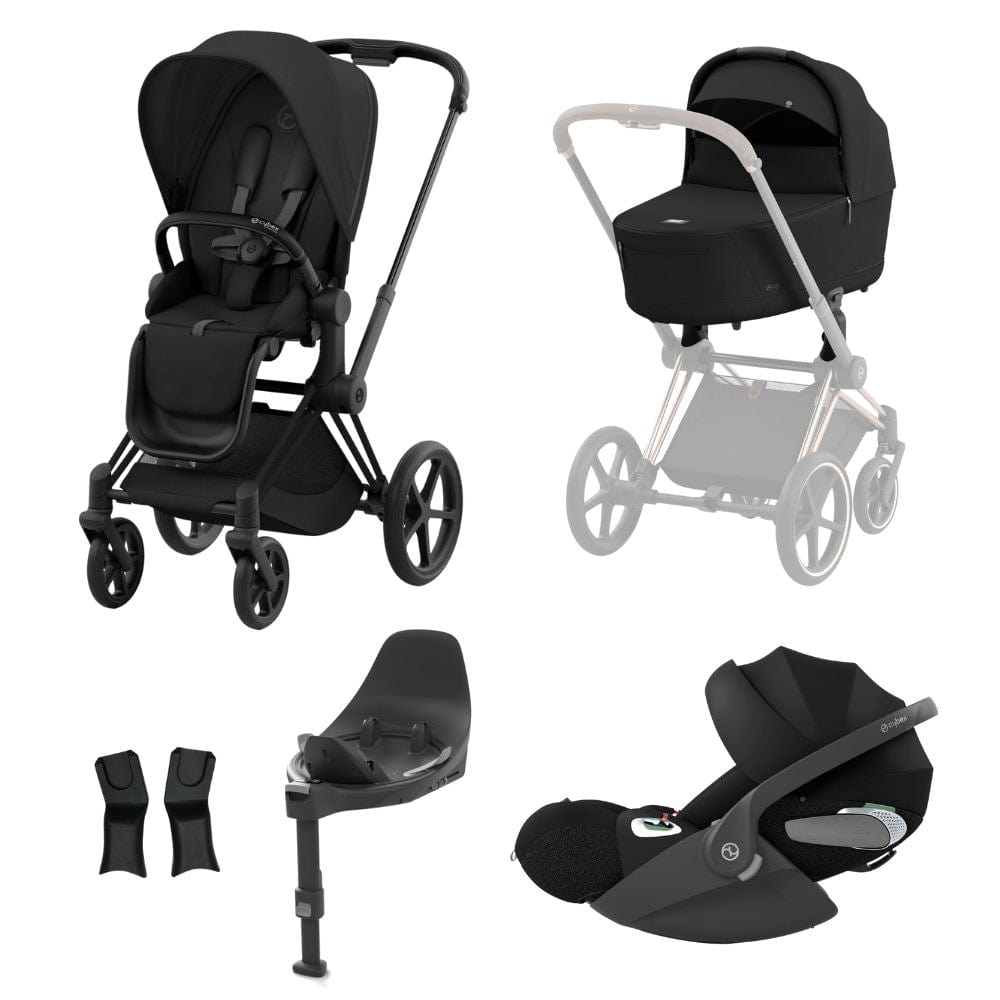 Cybex Prams & Pushchairs Sepia Black Cybex Priam Matt Black Bundle