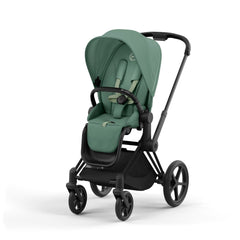 Cybex Pushchair Chrome Frame (Black Handle/Bumper Bar) / Leaf Green Cybex PRIAM - Chrome │ Black