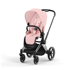 Cybex Pushchair Chrome Frame (Black Handle/Bumper Bar) / Peach Pink Cybex PRIAM - Chrome │ Black