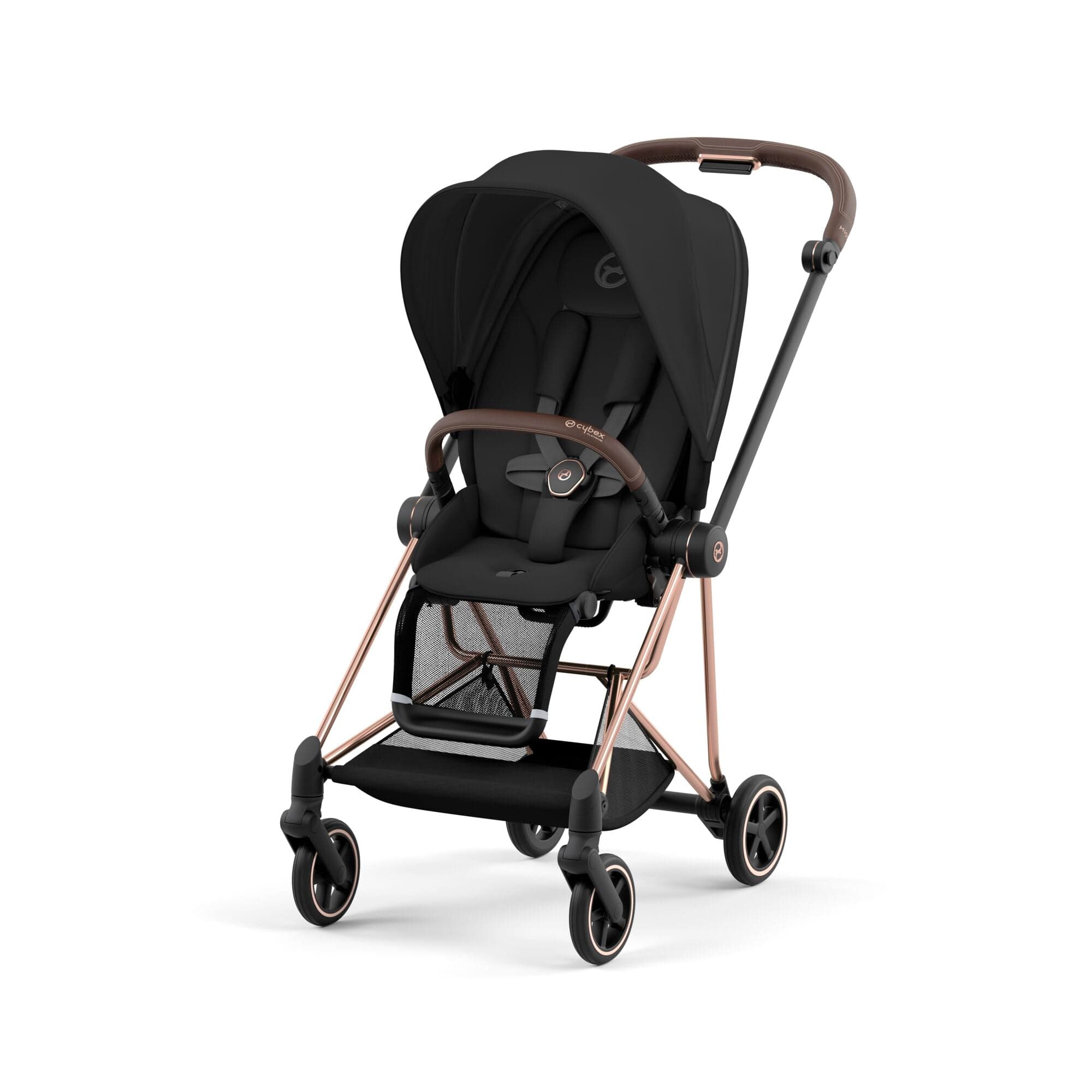 Cybex Pushchair Rose Gold (Tan Handle/Bumper Bar) / Sepia Black NEW Cybex MIOS Pushchair 2023 - Pre Order