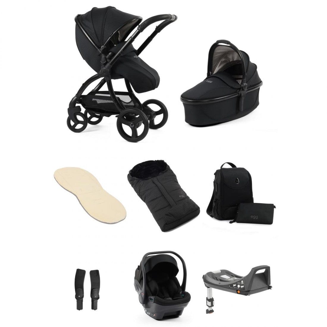 Egg Houndstooth Black / Egg Shell Egg3 Special Edition Travel System Bundle