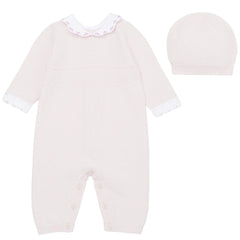 Emile et Rose Knitted Babygrow Emile et Rose 'Hallie' Knitted All in One with Hat