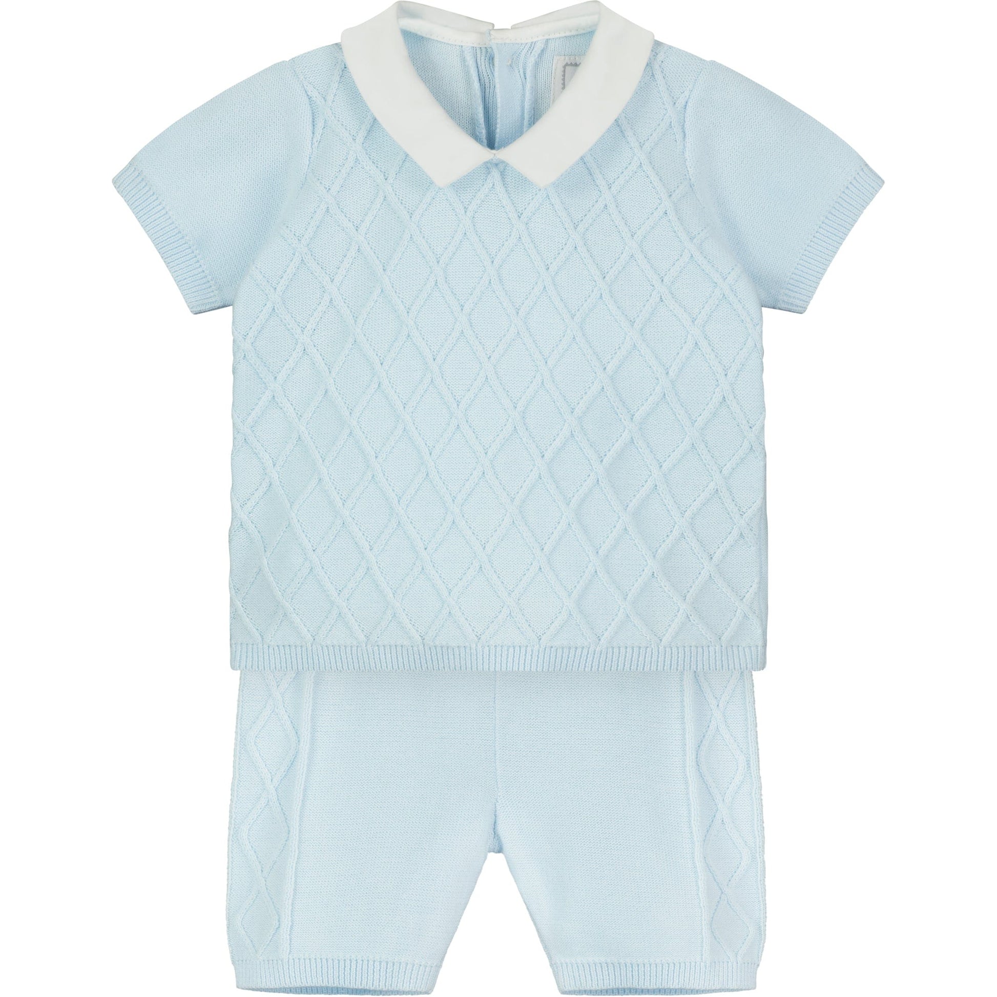 Emile et Rose Romper Emile et Rose 'Franklin' Diamond Knit Two Piece