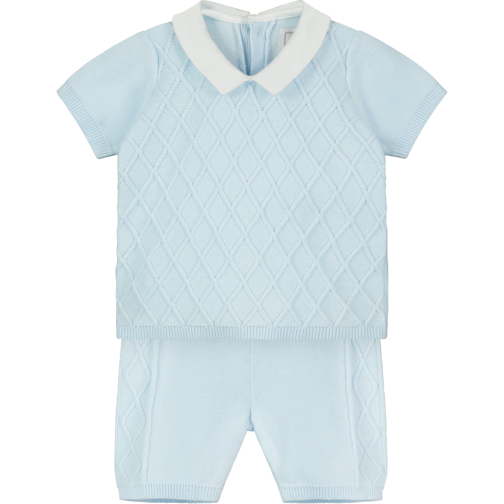 Emile et Rose Romper Emile et Rose 'Franklin' Diamond Knit Two Piece