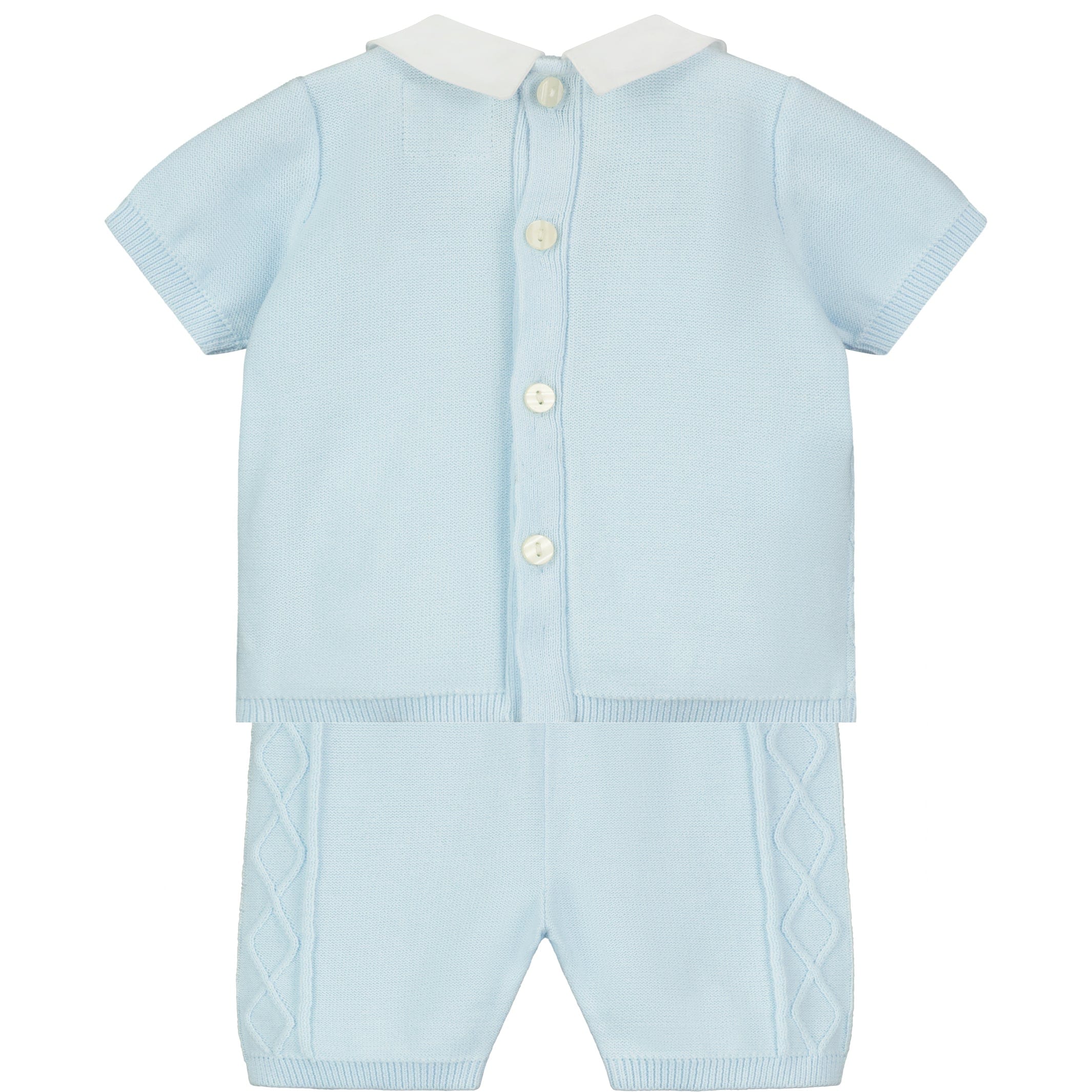 Emile et Rose Romper Emile et Rose 'Franklin' Diamond Knit Two Piece