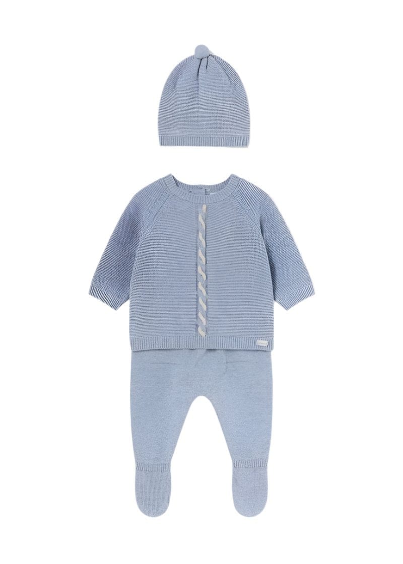 Mayoral Coat Mayoral  Blue Boys 3 Piece Tricot Set