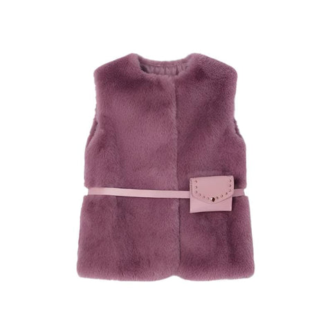 Mayoral Gillet Mayoral Girl Fur Gilet with Belt