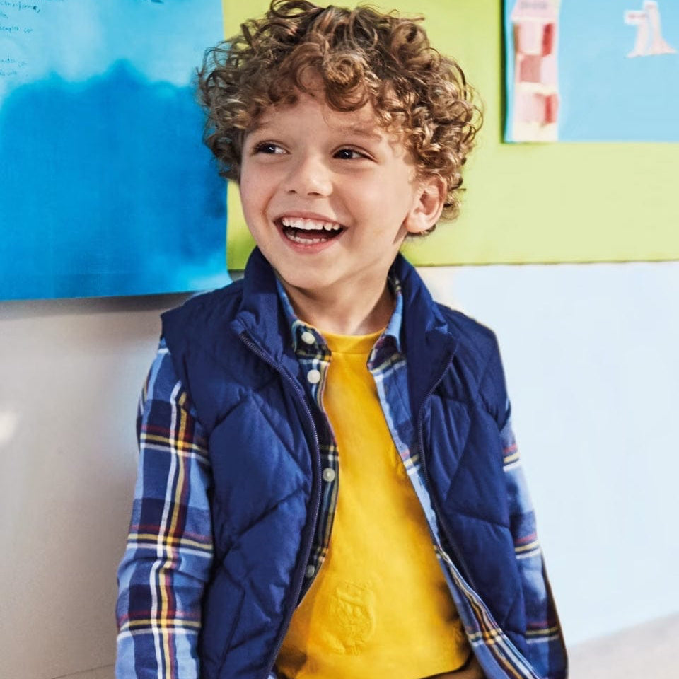 Mayoral Mayoral Boys Padded Navy Diamond Body Warmer