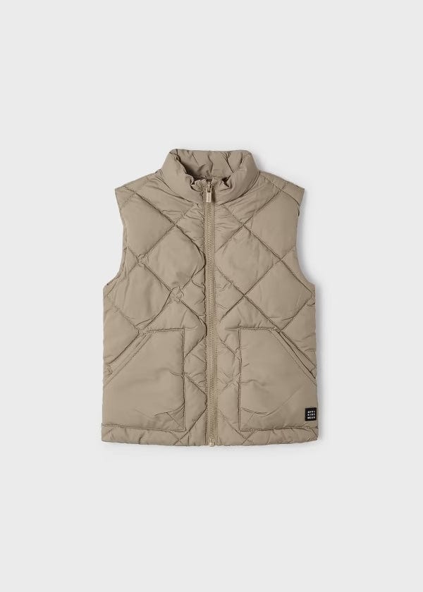 Mayoral Mayoral Boys Padded Taupe Diamond Body Warmer