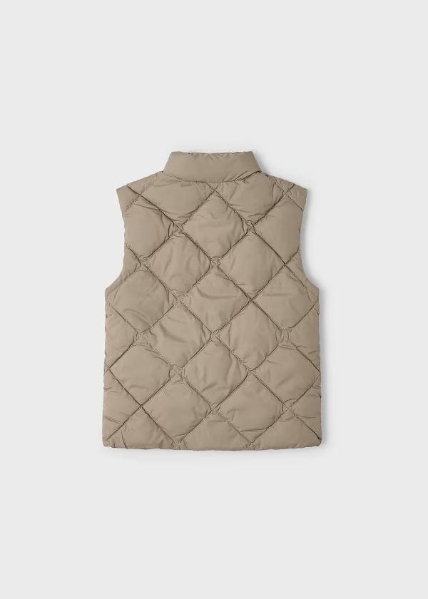 Mayoral Mayoral Boys Padded Taupe Diamond Body Warmer