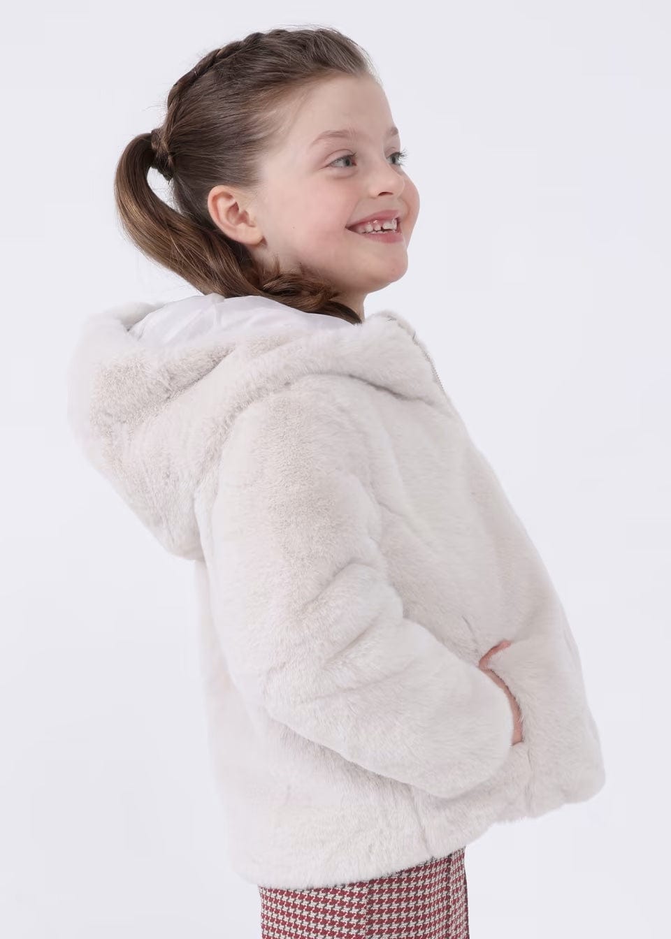 Mayoral Mayoral Girls Faux Fur Jacket