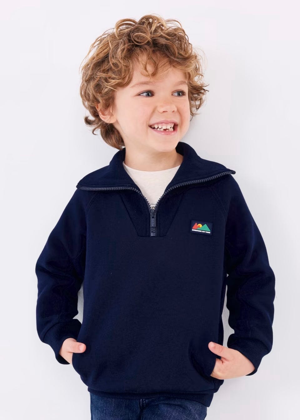 Mayoral Sweatshirt Mayoral Navy Half Zip Sweatshirt