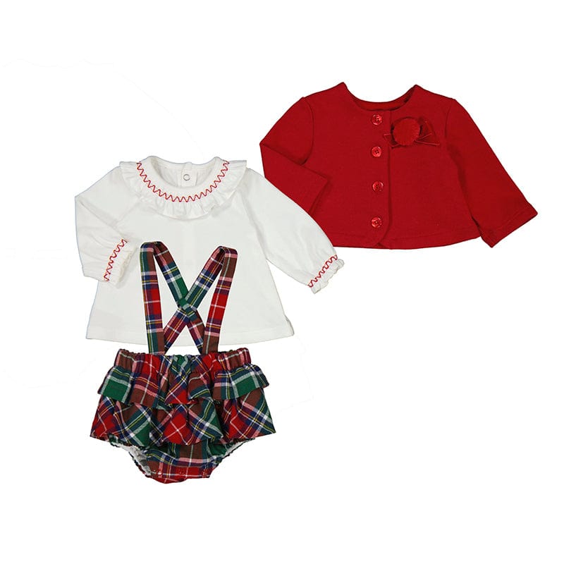 Mayoral Two Piece Mayoral Plaid Three Piece Set