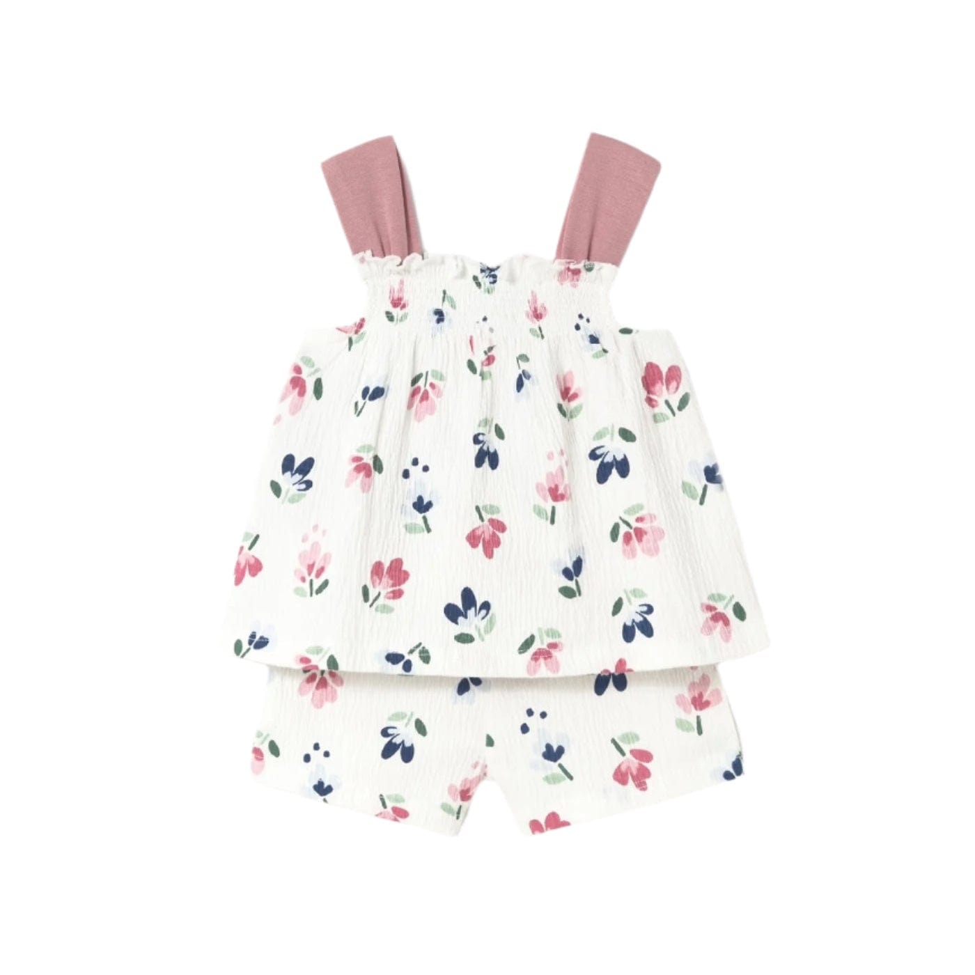 Mayoral Two piece set Mayoral Floral Sleeveless Two Piece Shorts Set